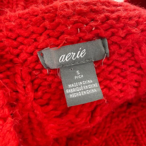 Fuzzy Bright Red Aerie Sweater - Perfect for Valentine's Day! - Picture 8 of 10